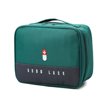 Портативная пустая сумка для аптечки первой помощи, сумка-органайзер для медицинских принадлежностей большой емкости, серый / темно-зеленый / Арбузно-красный /Винно-красный