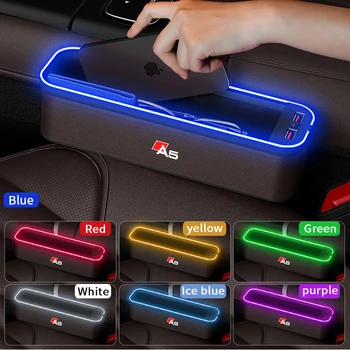 Коробка для хранения автокресел Gm с атмосферной подсветкой для Audi A5, Органайзер для чистки автокресел, автомобильные аксессуары для зарядки сидений через USB