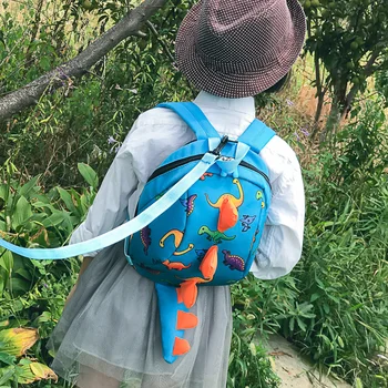 Новый детский рюкзак с динозавром, мультяшный рюкзак для детского сада, милый рюкзак с защитой от потери,